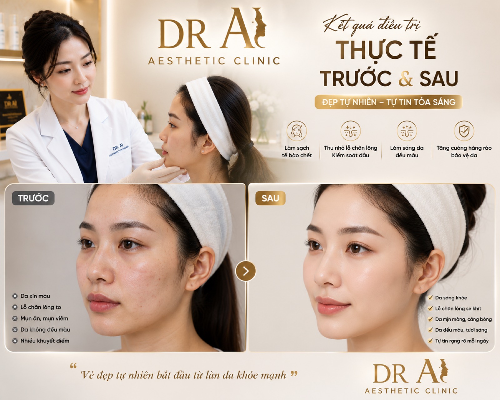 Kết quả trước và sau tại DR AI